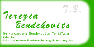 terezia bendekovits business card